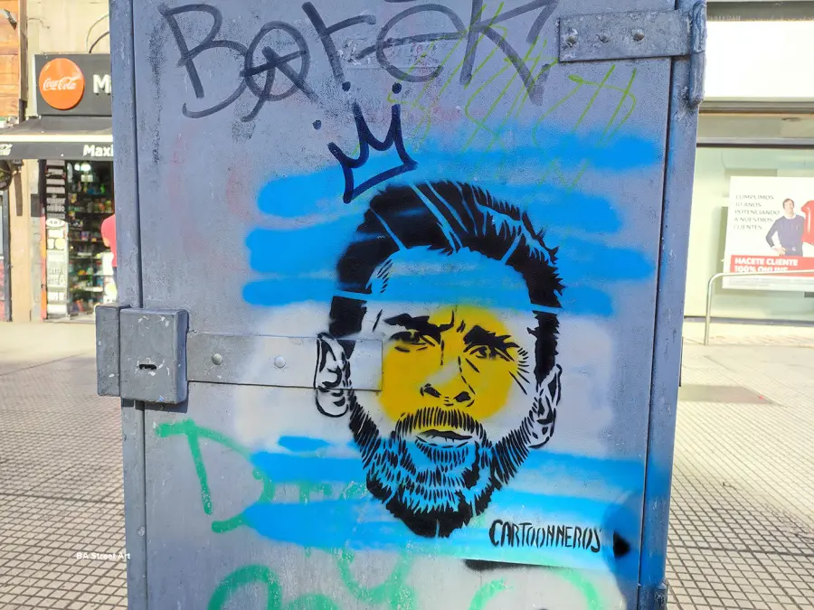 Foto de Stencil de Messi (Cartooneros)