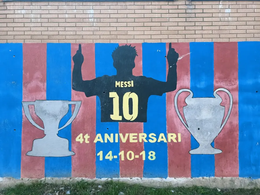 Foto de Messi en Santa Margarida de Montbui