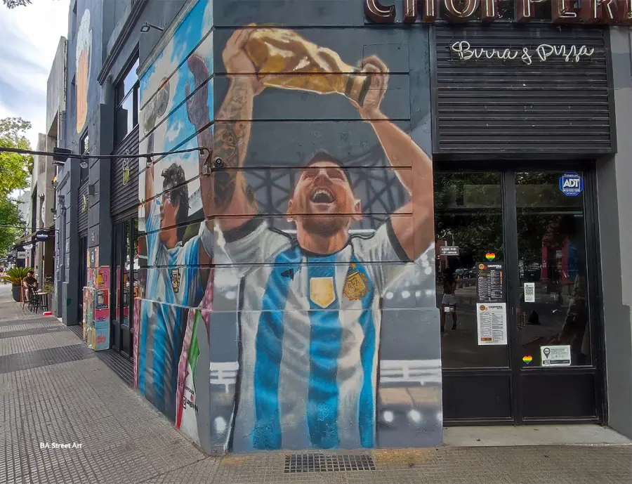 Foto de Messi y Maradona en La Choppería