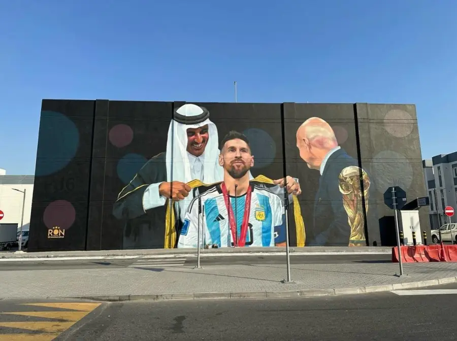 Foto de Noche mágica en Lusail (el Emir y Messi)