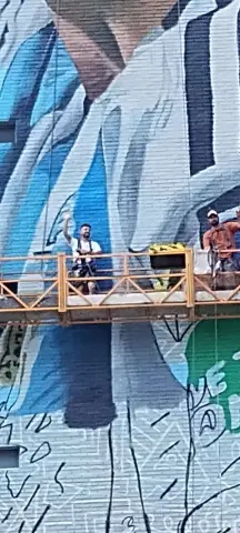 Foto de Messi en la 9 de Julio