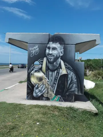 Foto de Messi con la Copa (Playa Dorada)